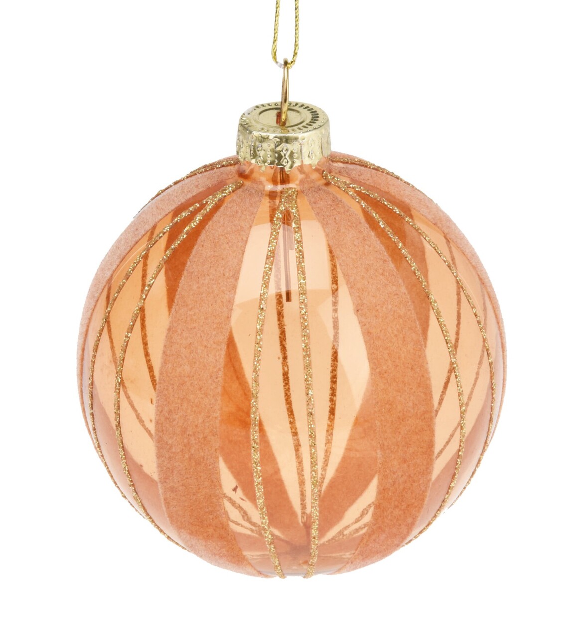 Glob Xmas Ball v3, Excellent Houseware, 8 cm, sticla, portocaliu - imagine 4